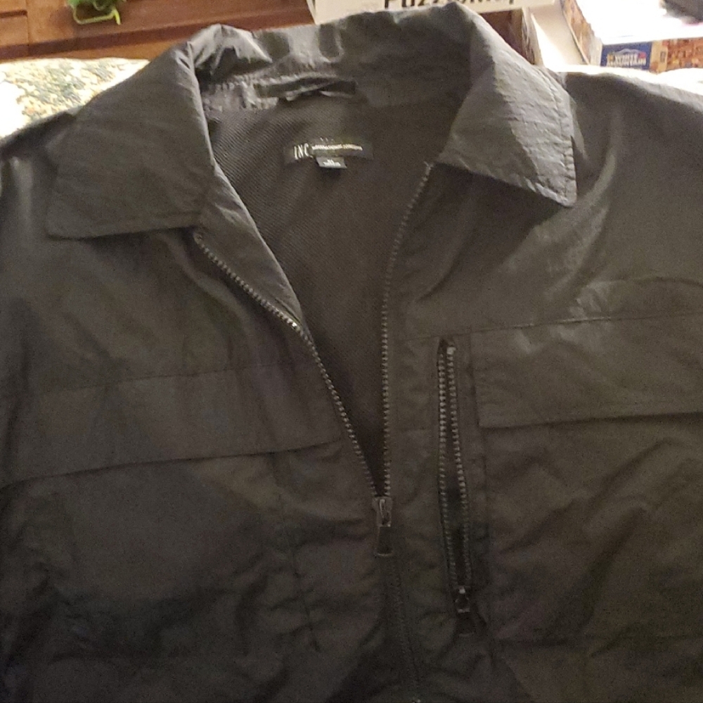 INC International Concepts Black Lightweight Jacket